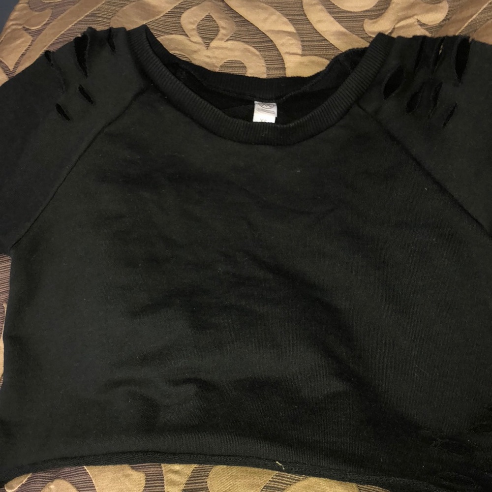 Black teeshirt with rips